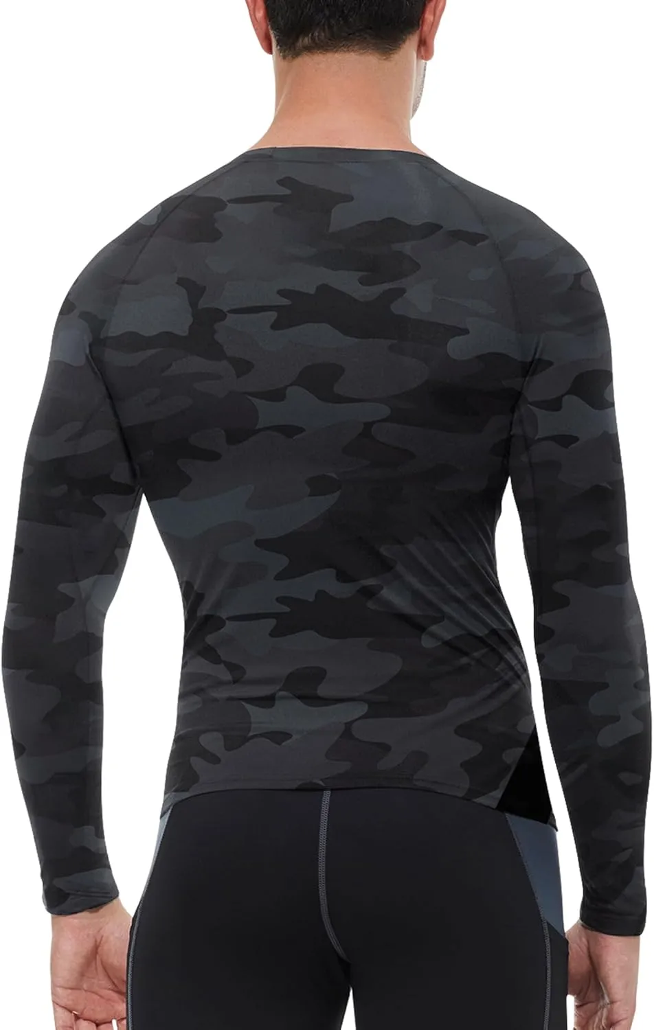SPVISE 1 or 3 Pack Men's Compression Shirts Long Sleeve Workout Gym T-Shirt Running Top Cool Dry Sports Baselayer Undershirts