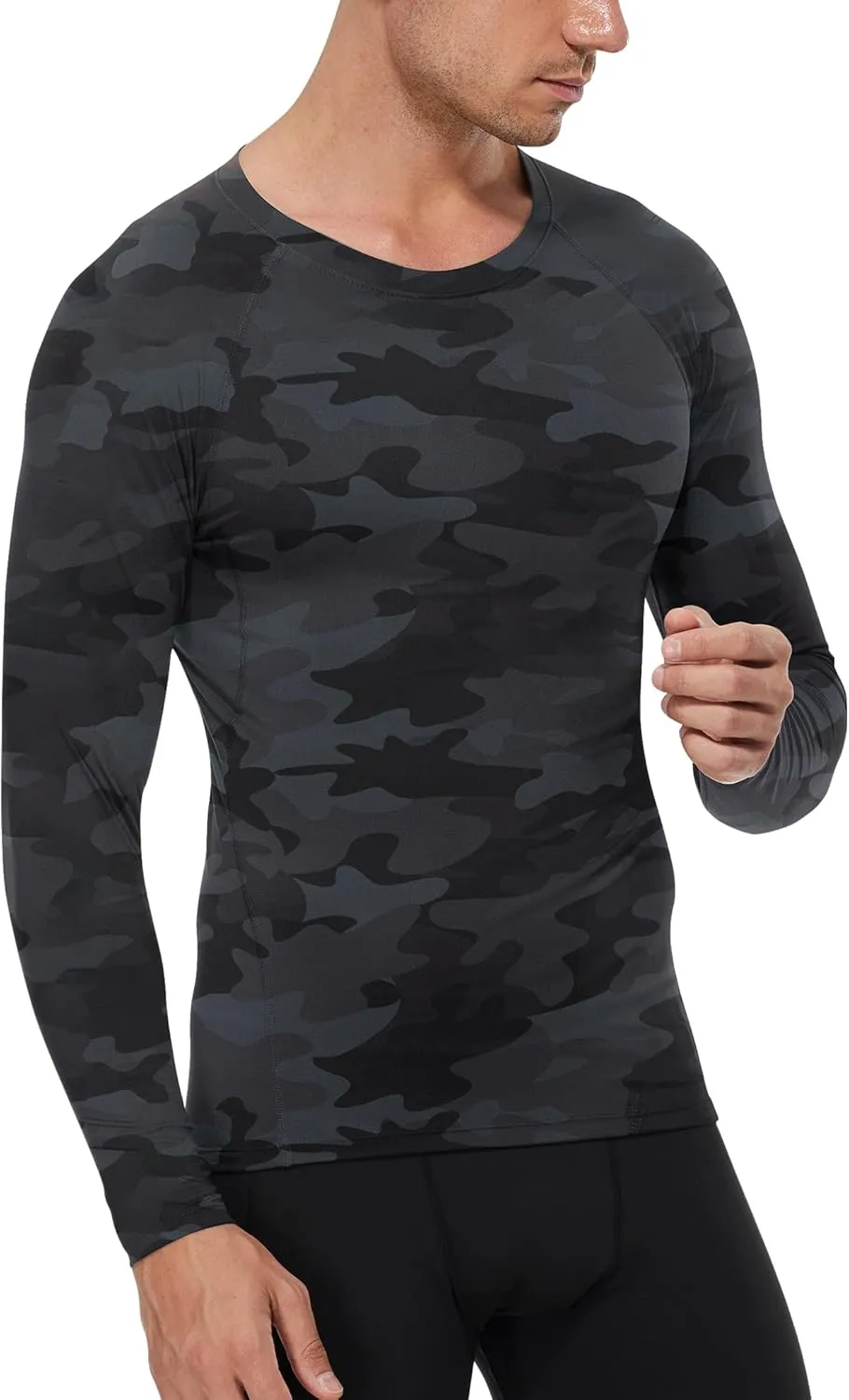 SPVISE 1 or 3 Pack Men's Compression Shirts Long Sleeve Workout Gym T-Shirt Running Top Cool Dry Sports Baselayer Undershirts