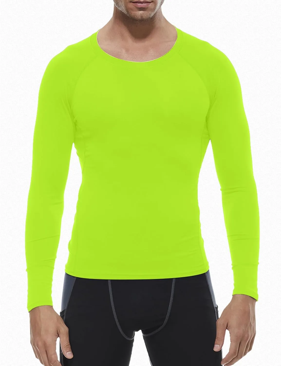 SPVISE 1 or 3 Pack Men's Compression Shirts Long Sleeve Workout Gym T-Shirt Running Top Cool Dry Sports Baselayer Undershirts