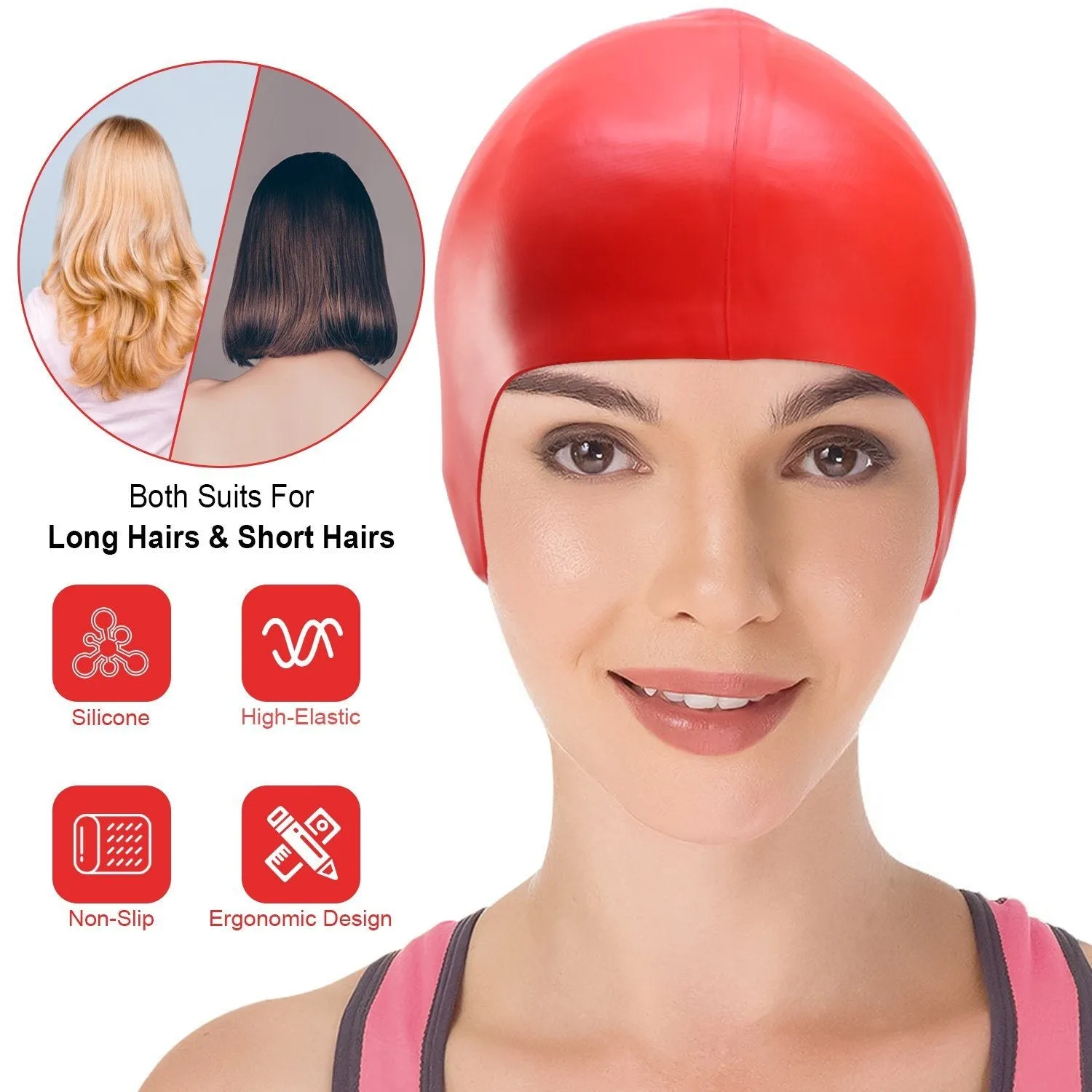 Swimming Cap Waterproof Silicone
