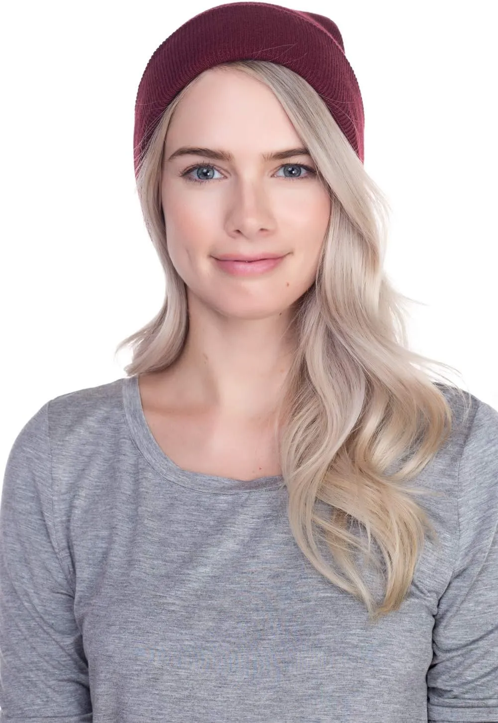Top Level Beanie Men Women - Unisex Cuffed Plain Skull Knit Hat Cap