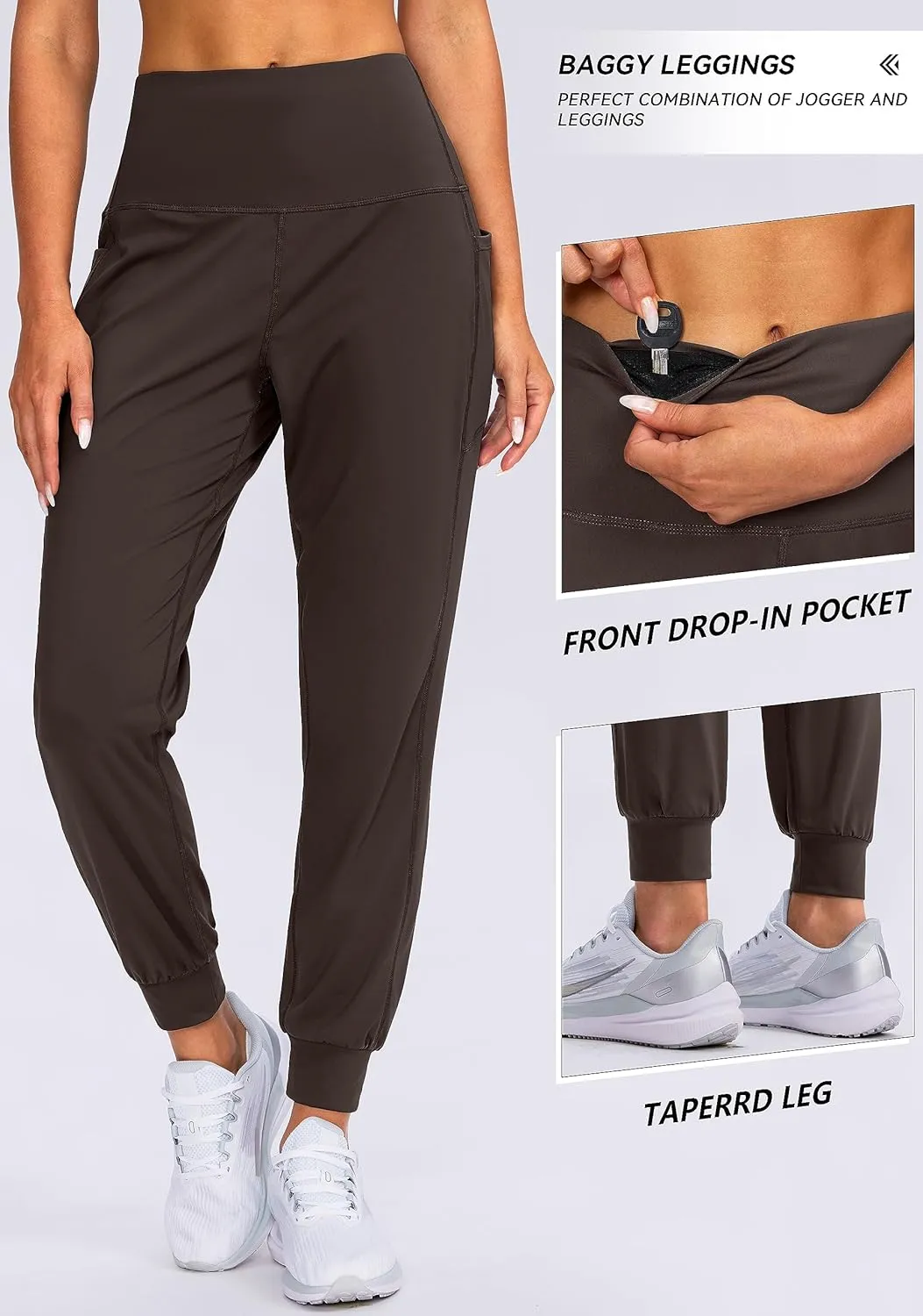 Viodia Women's Joggers with Pockets High Waisted Athletic Workout Yoga Jogger Pants for Women Tapered Sweatpants