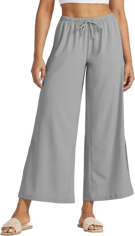 Willit Women's Wide Leg Pants UPF 50  Swim Beach Pants Lightweight Travel Pants Quick Dry Sun Protective